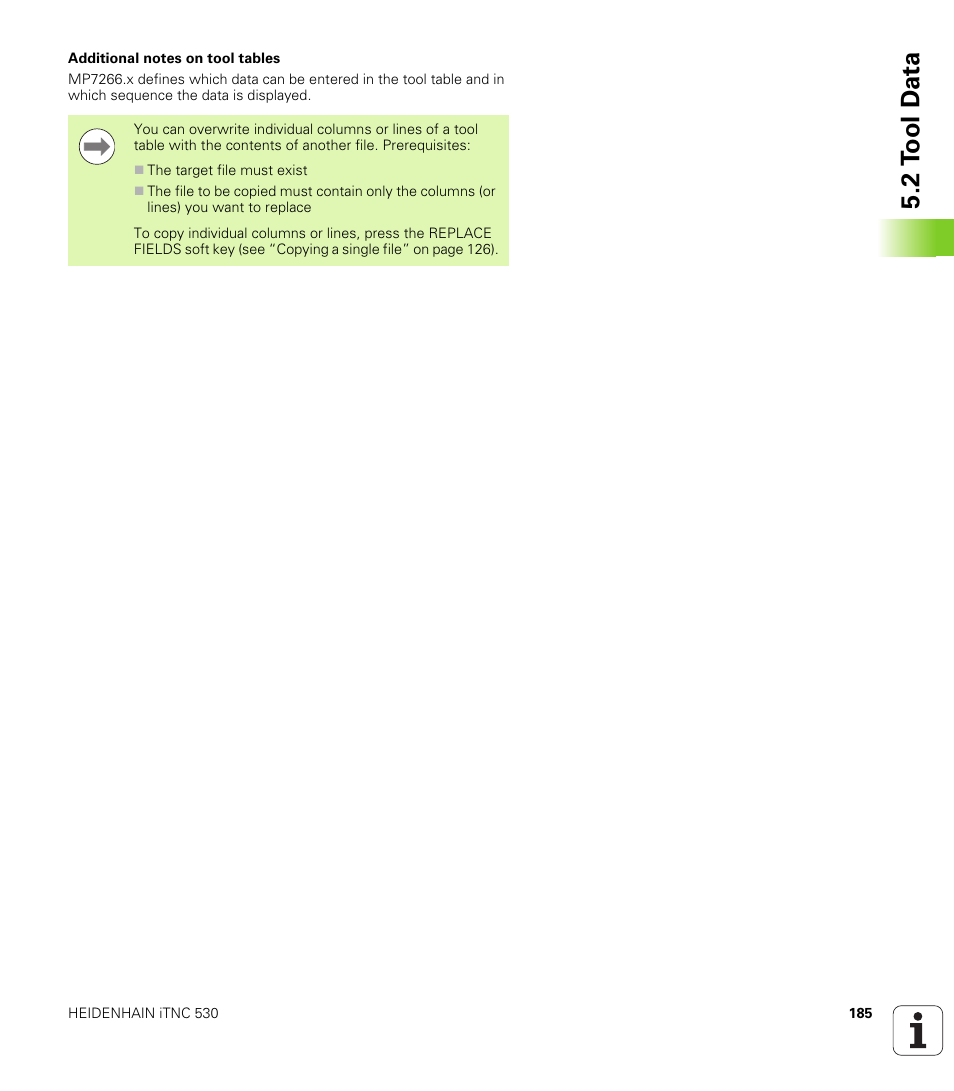 2 t ool d a ta | HEIDENHAIN iTNC 530 (606 42x-02) User Manual | Page 185 / 725