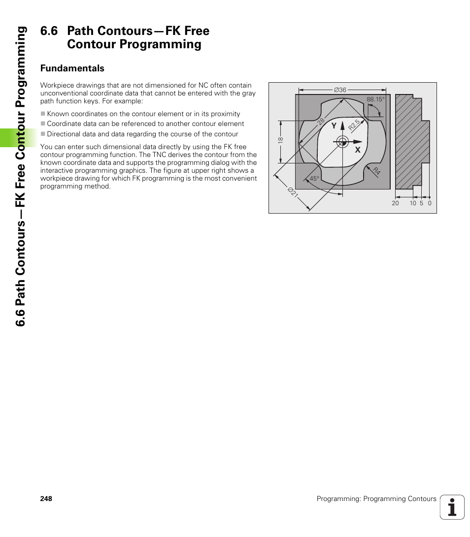 6 path contours—fk free contour programming, Fundamentals | HEIDENHAIN iTNC 530 (606 42x-02) User Manual | Page 248 / 725