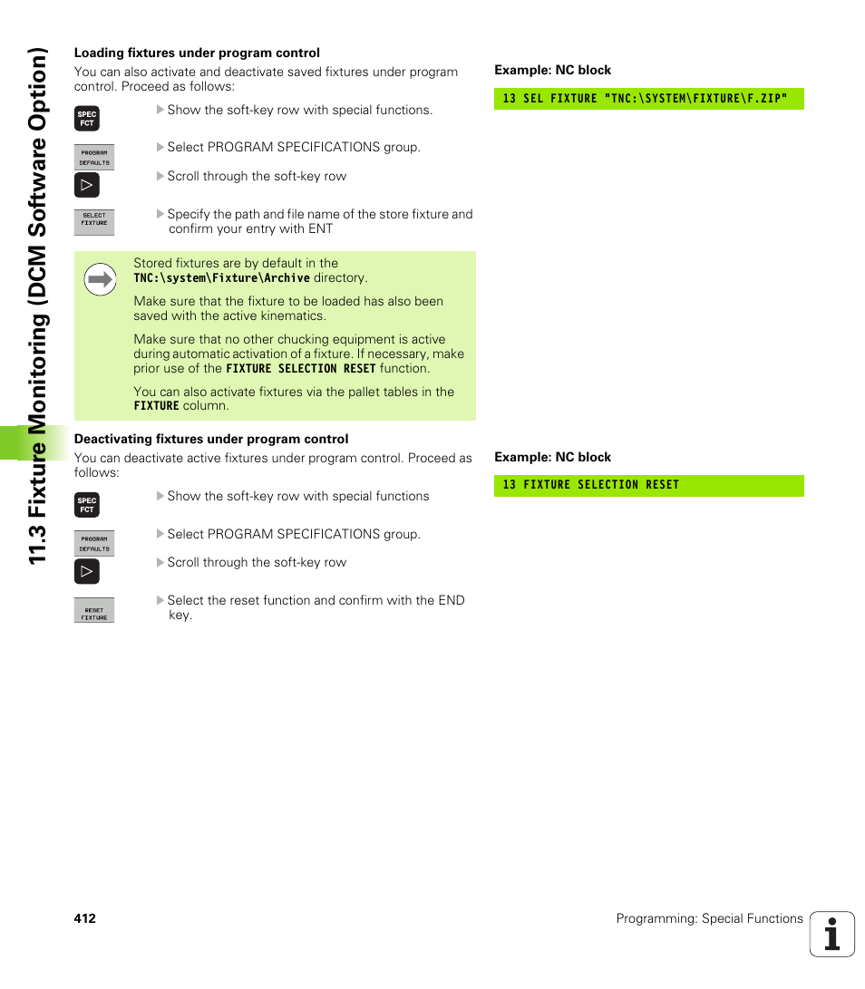 3 fixt ur e monit o ri ng (dcm sof tw a re option) | HEIDENHAIN iTNC 530 (606 42x-02) User Manual | Page 412 / 725