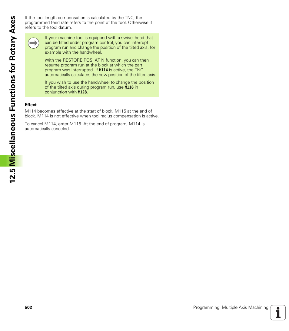 HEIDENHAIN iTNC 530 (606 42x-02) User Manual | Page 502 / 725