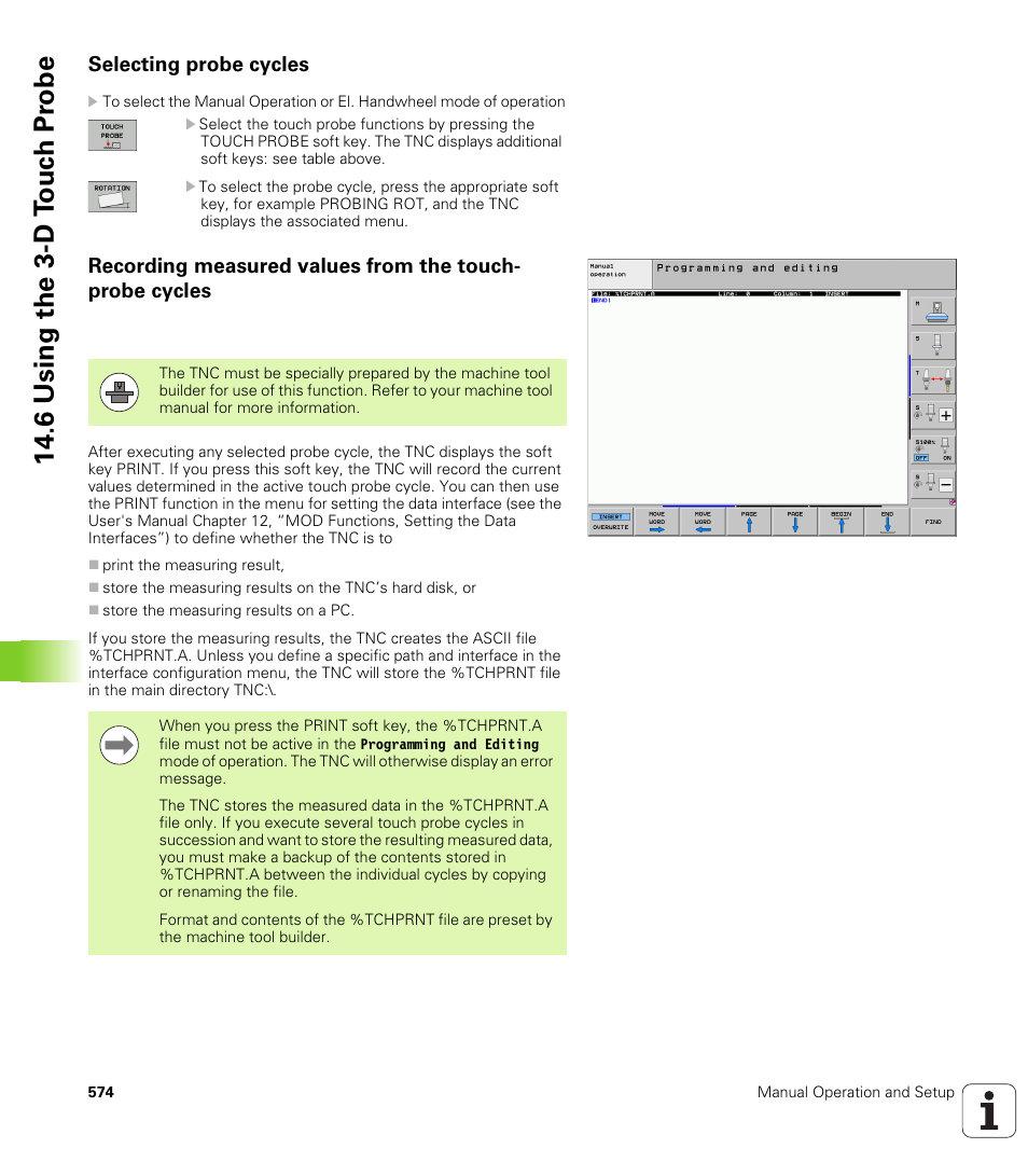 Selecting probe cycles, 6 using the 3-d t o uc h pr obe | HEIDENHAIN iTNC 530 (606 42x-02) User Manual | Page 574 / 725