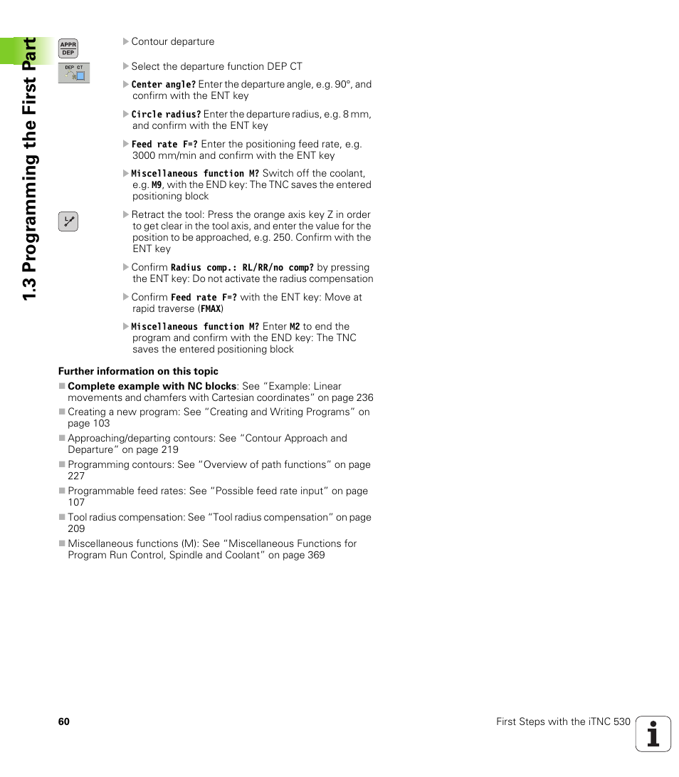 3 pr ogr amming the first p a rt | HEIDENHAIN iTNC 530 (606 42x-02) User Manual | Page 60 / 725