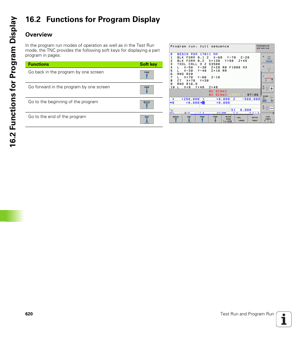 2 functions for program display, Overview | HEIDENHAIN iTNC 530 (606 42x-02) User Manual | Page 620 / 725