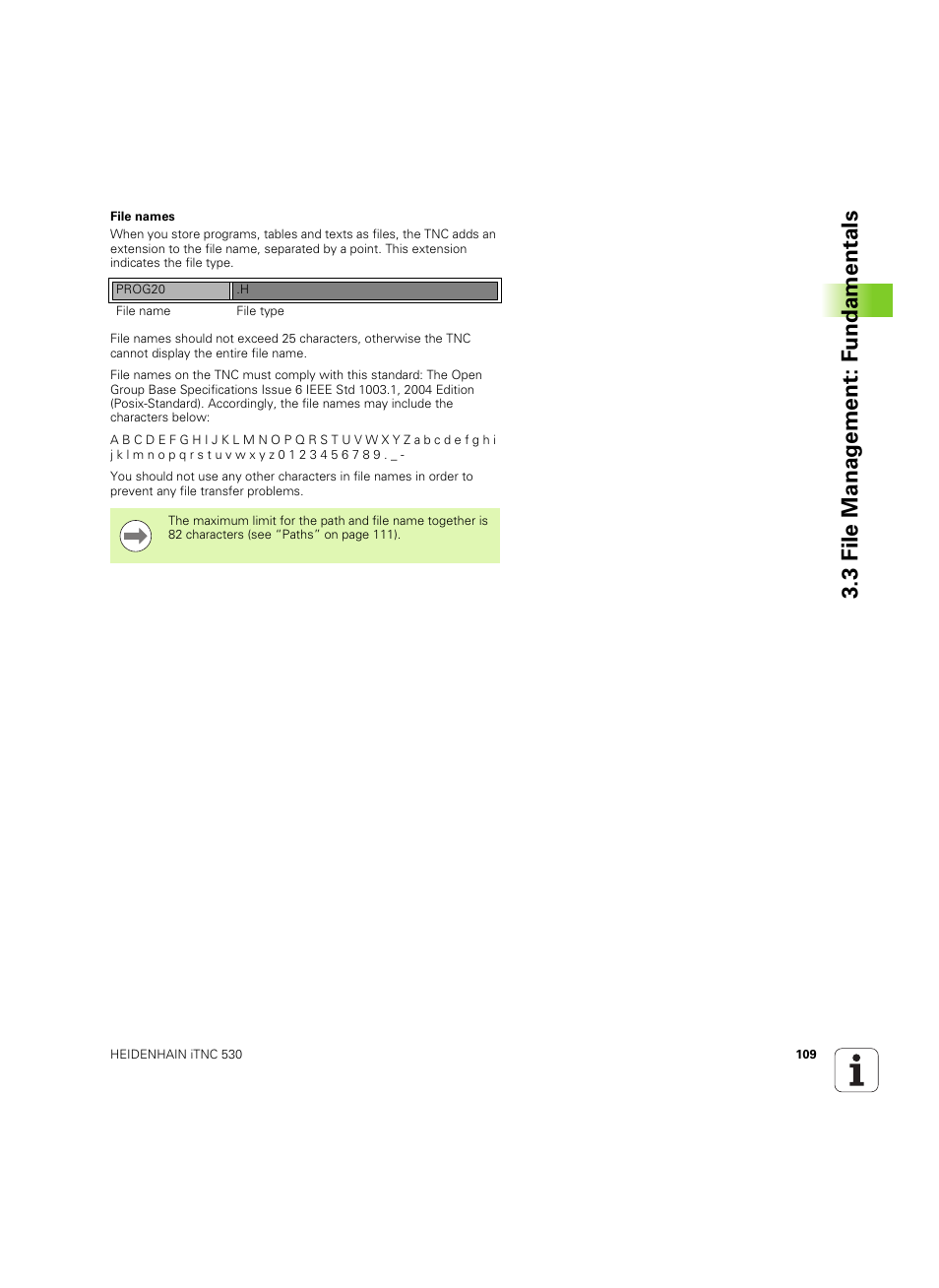 3 file manag e ment: f undamentals | HEIDENHAIN iTNC 530 (606 42x-02) ISO programming User Manual | Page 109 / 648