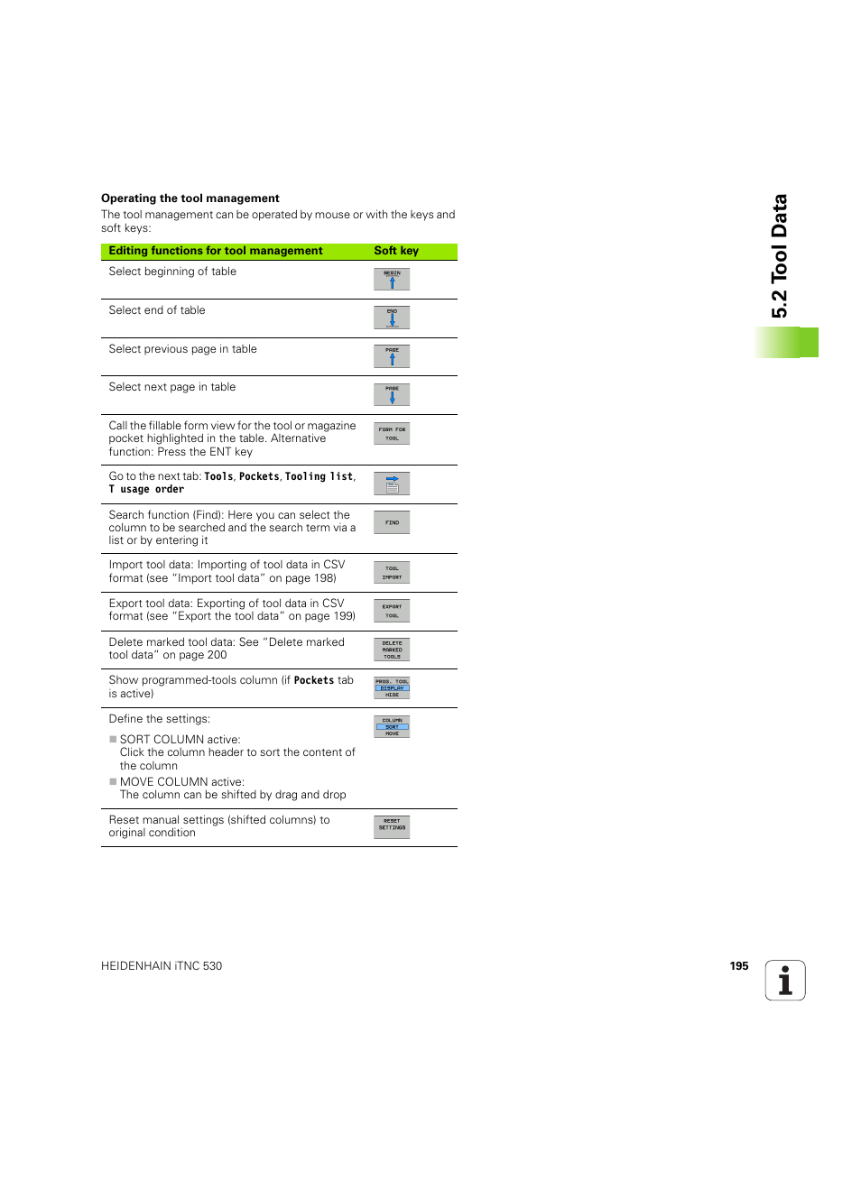 2 t ool d a ta | HEIDENHAIN iTNC 530 (606 42x-02) ISO programming User Manual | Page 195 / 648