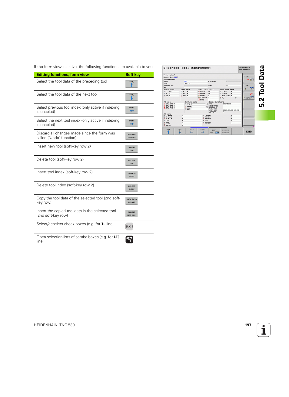 2 t ool d a ta | HEIDENHAIN iTNC 530 (606 42x-02) ISO programming User Manual | Page 197 / 648