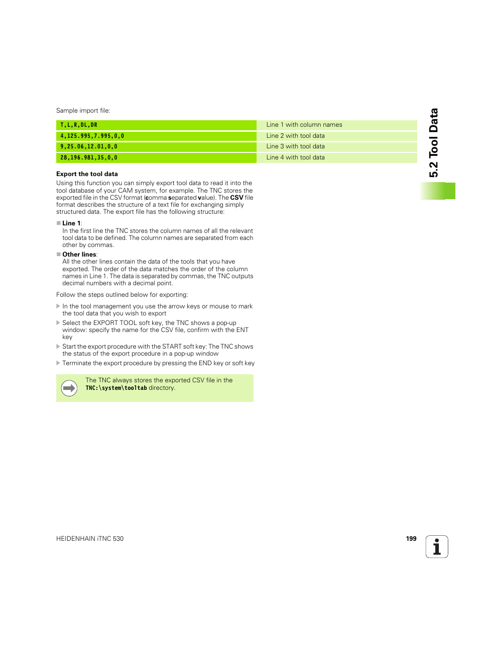 2 t ool d a ta | HEIDENHAIN iTNC 530 (606 42x-02) ISO programming User Manual | Page 199 / 648