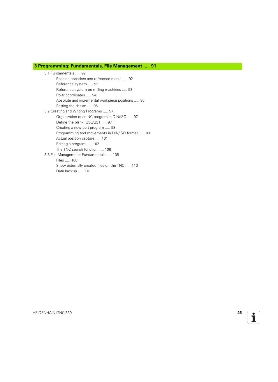 3 programming: fundamentals, file management | HEIDENHAIN iTNC 530 (606 42x-02) ISO programming User Manual | Page 25 / 648