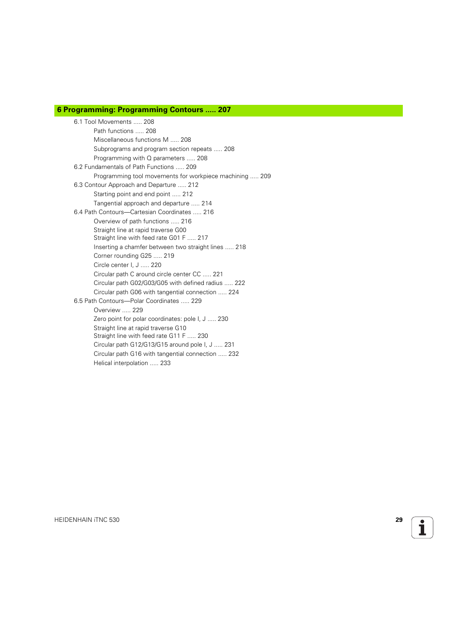 6 programming: programming contours | HEIDENHAIN iTNC 530 (606 42x-02) ISO programming User Manual | Page 29 / 648