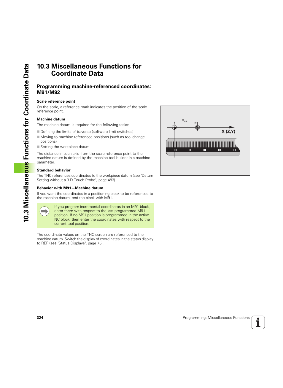 3 miscellaneous functions for coordinate data | HEIDENHAIN iTNC 530 (606 42x-02) ISO programming User Manual | Page 324 / 648