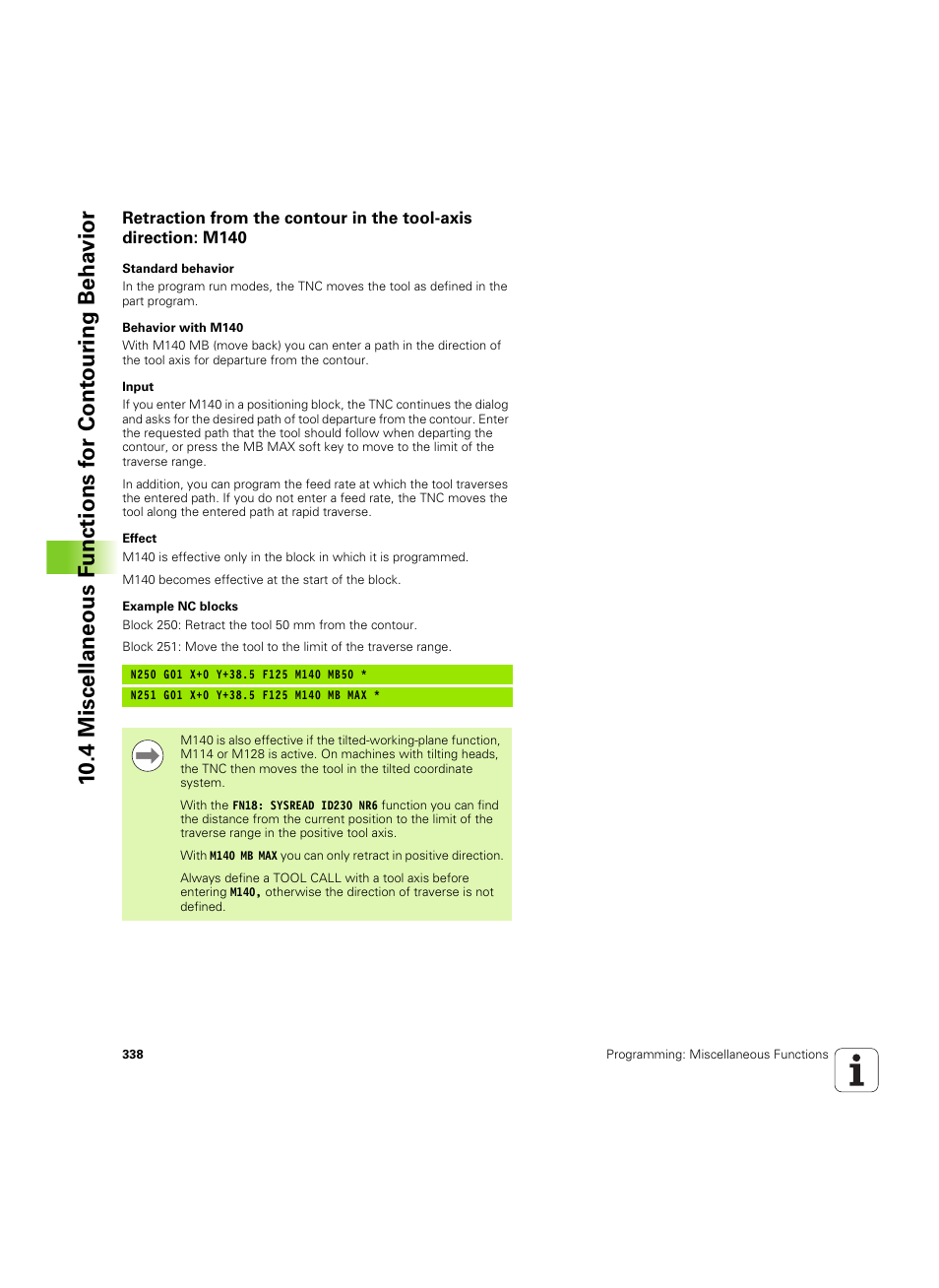 HEIDENHAIN iTNC 530 (606 42x-02) ISO programming User Manual | Page 338 / 648
