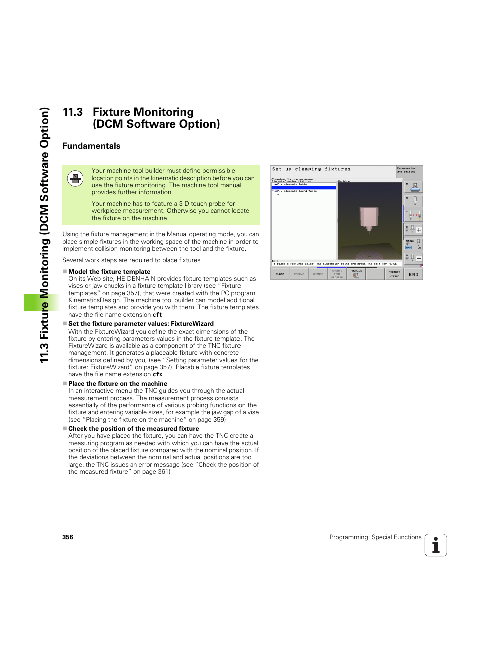 3 fixture monitoring (dcm software option), Fundamentals | HEIDENHAIN iTNC 530 (606 42x-02) ISO programming User Manual | Page 356 / 648