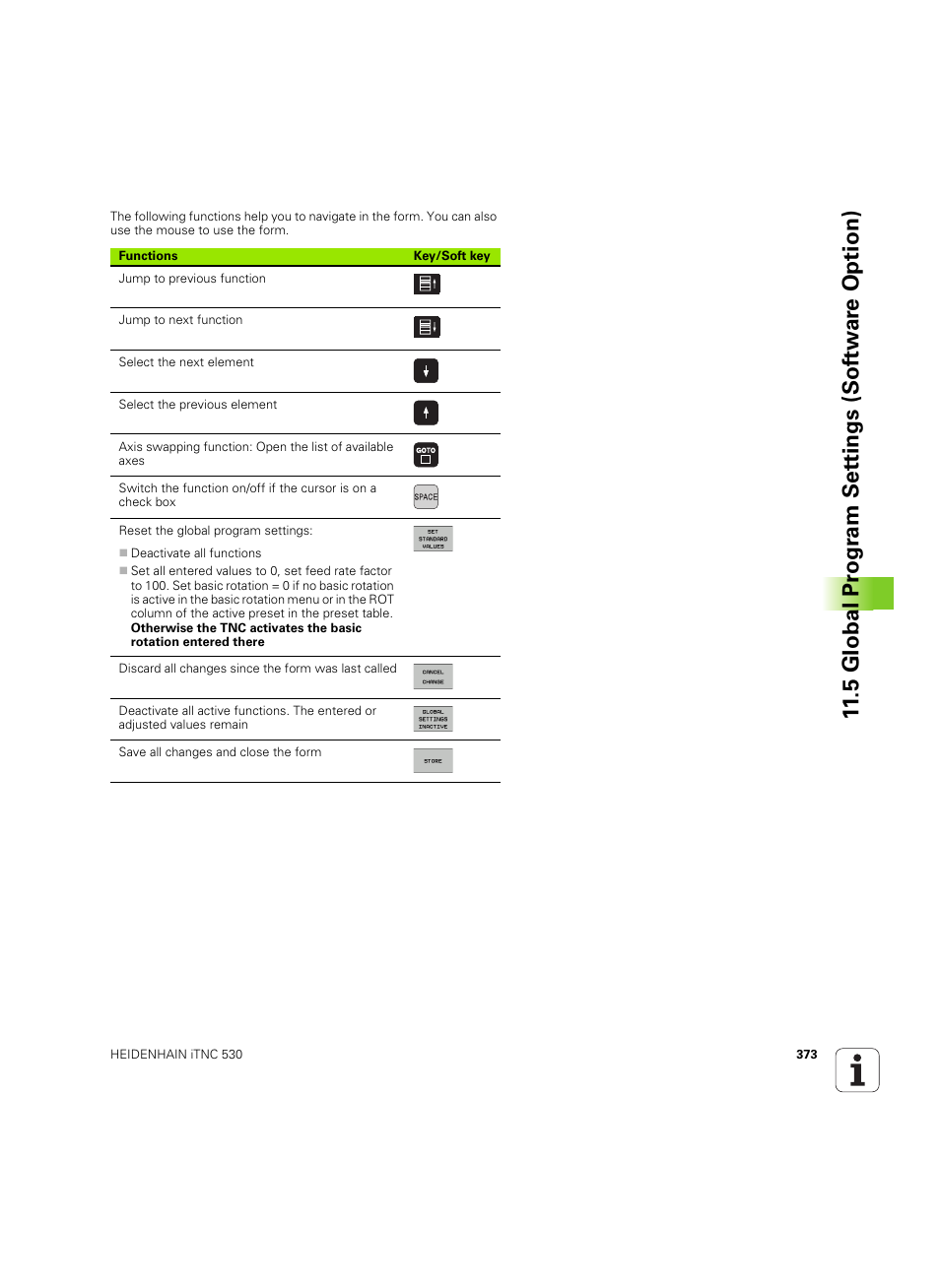 5 global pr ogr a m set tings (sof tw ar e option) | HEIDENHAIN iTNC 530 (606 42x-02) ISO programming User Manual | Page 373 / 648