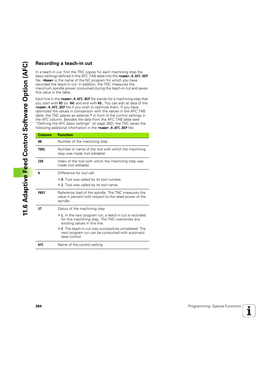 Recording a teach-in cut | HEIDENHAIN iTNC 530 (606 42x-02) ISO programming User Manual | Page 384 / 648