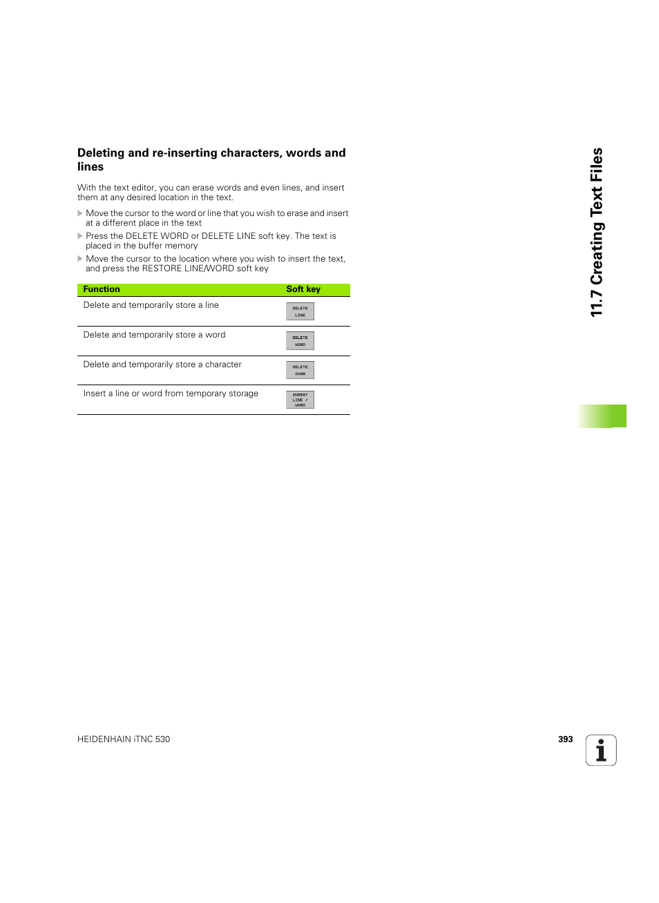 7 cr eating t ext files | HEIDENHAIN iTNC 530 (606 42x-02) ISO programming User Manual | Page 393 / 648