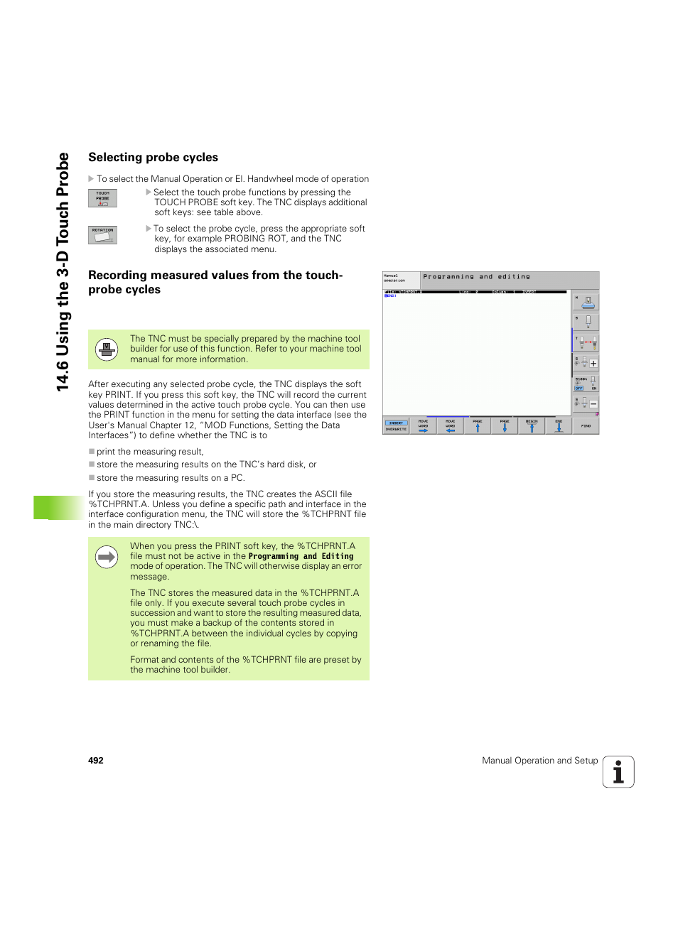 Selecting probe cycles, 6 using the 3-d t o uc h pr obe | HEIDENHAIN iTNC 530 (606 42x-02) ISO programming User Manual | Page 492 / 648