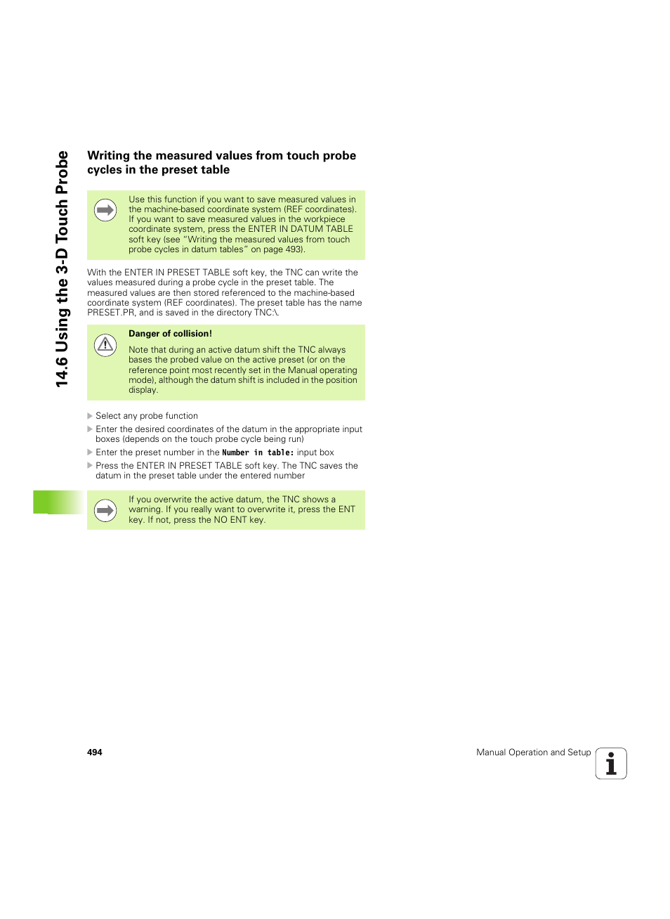 6 using the 3-d t o uc h pr obe | HEIDENHAIN iTNC 530 (606 42x-02) ISO programming User Manual | Page 494 / 648