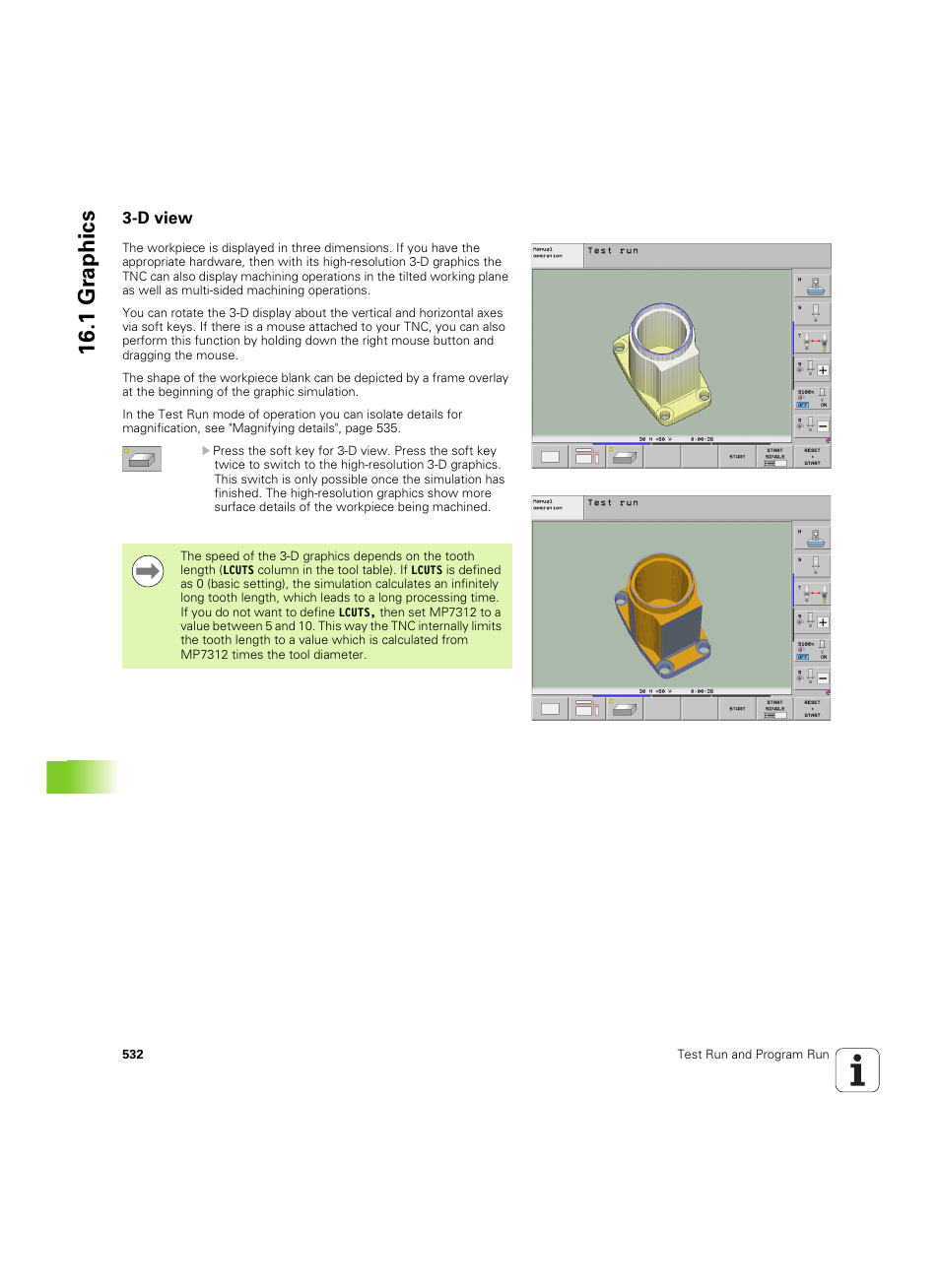 D view, 1 gr aphics | HEIDENHAIN iTNC 530 (606 42x-02) ISO programming User Manual | Page 532 / 648