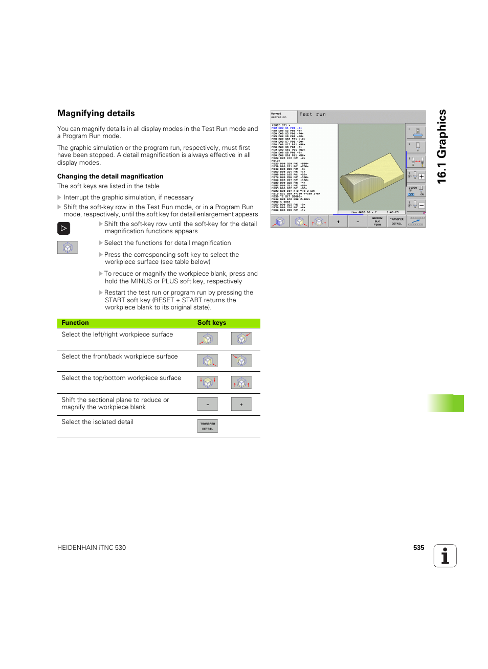 Magnifying details, 1 gr aphics | HEIDENHAIN iTNC 530 (606 42x-02) ISO programming User Manual | Page 535 / 648