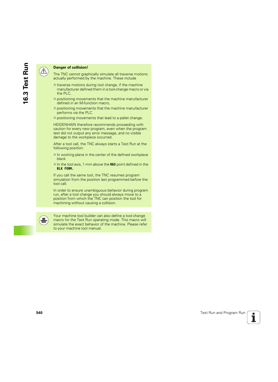 3 t e st run | HEIDENHAIN iTNC 530 (606 42x-02) ISO programming User Manual | Page 540 / 648