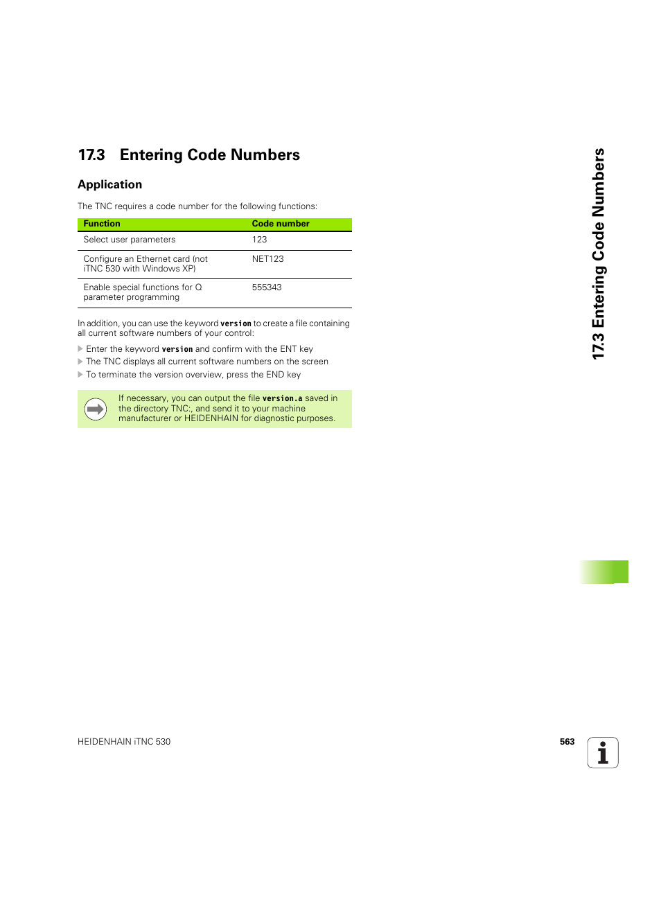 3 entering code numbers, Application | HEIDENHAIN iTNC 530 (606 42x-02) ISO programming User Manual | Page 563 / 648