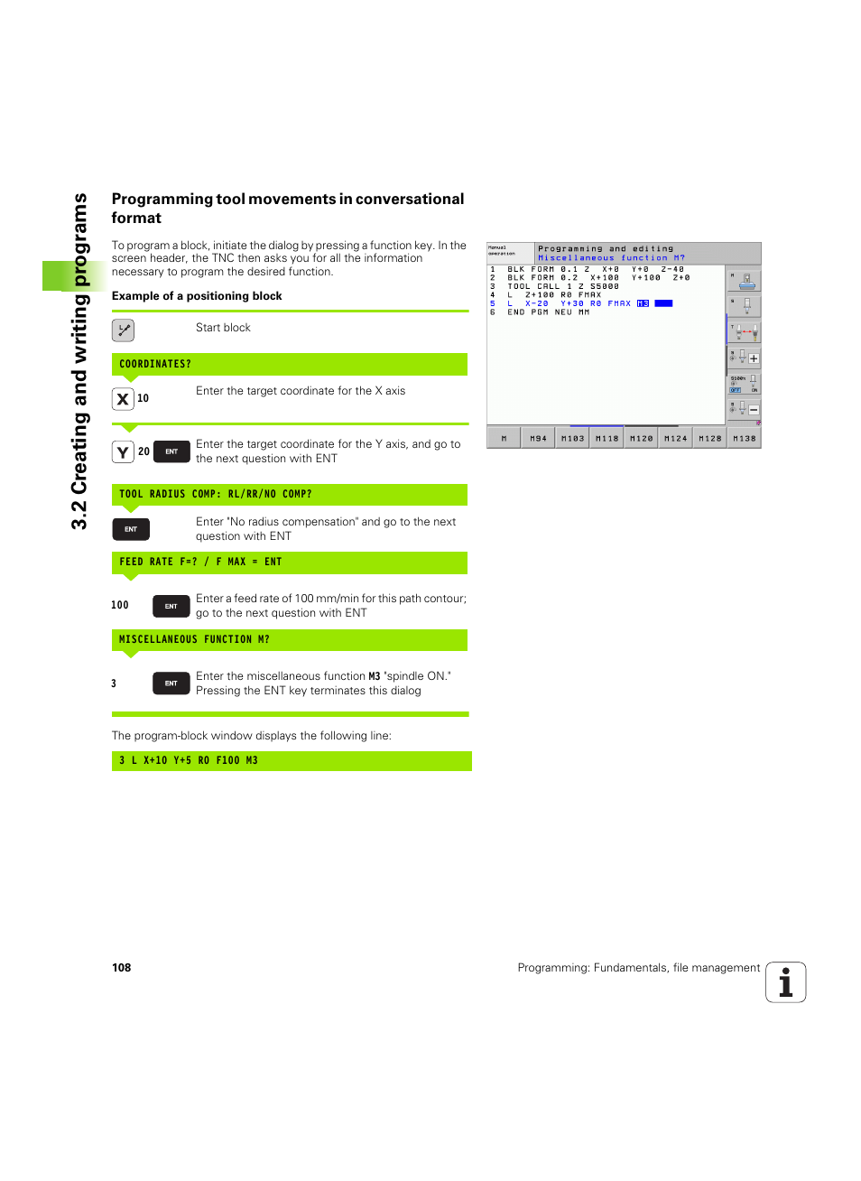 2 cr eating and wr iting pr ogr a ms | HEIDENHAIN iTNC 530 (60642x-03) User Manual | Page 108 / 735