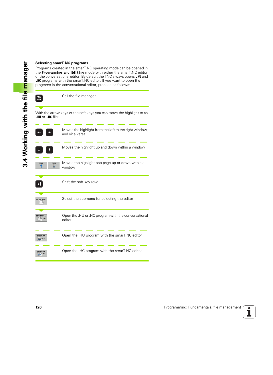 4 w o rk ing with the file manag e r | HEIDENHAIN iTNC 530 (60642x-03) User Manual | Page 126 / 735