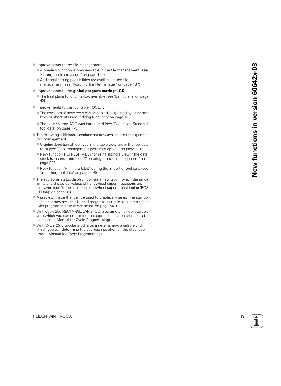 HEIDENHAIN iTNC 530 (60642x-03) User Manual | Page 19 / 735