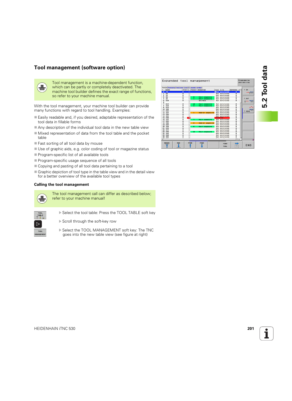 Tool management (software option), 2 t ool data | HEIDENHAIN iTNC 530 (60642x-03) User Manual | Page 201 / 735