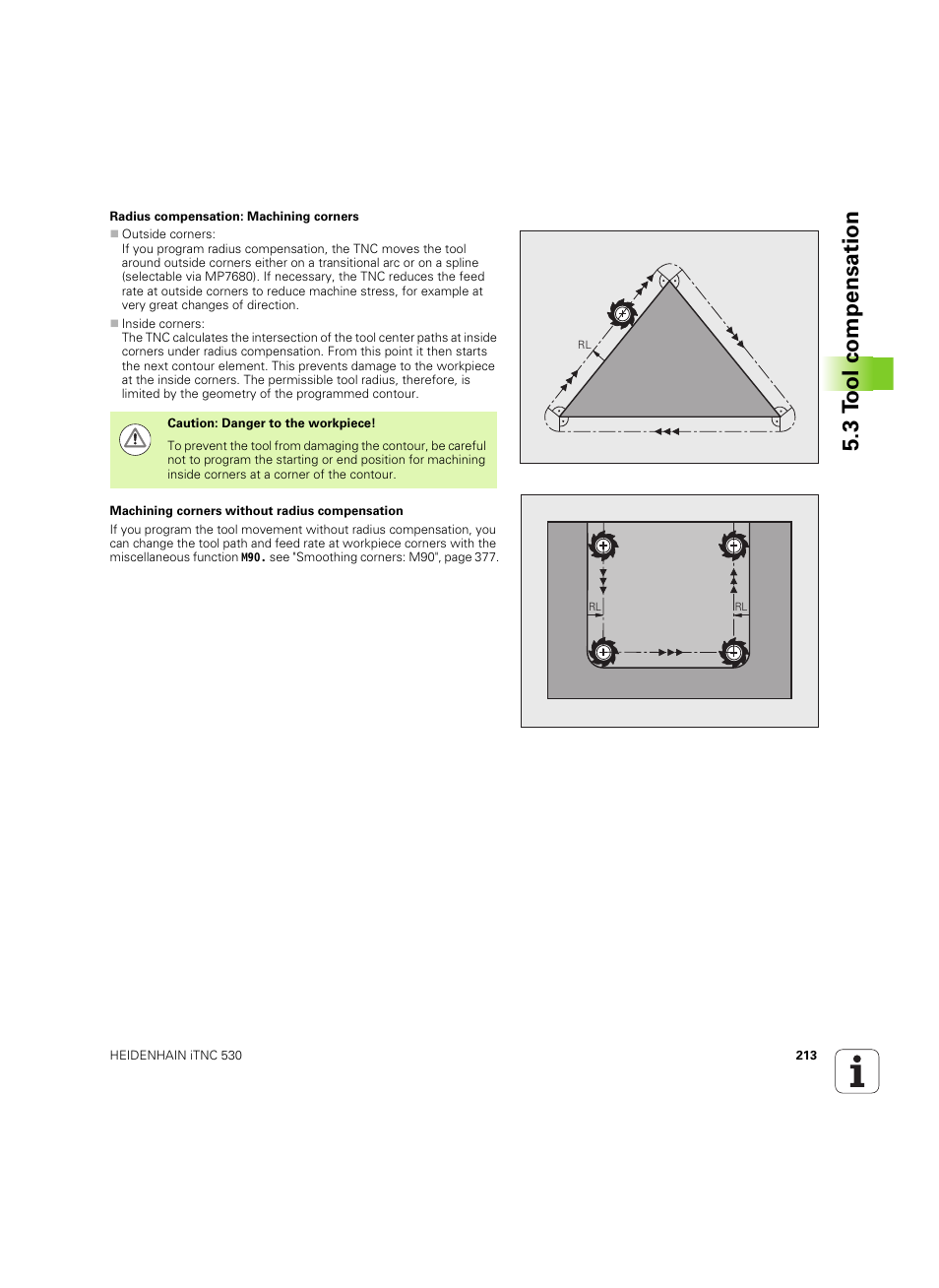 3 t ool compensation | HEIDENHAIN iTNC 530 (60642x-03) User Manual | Page 213 / 735