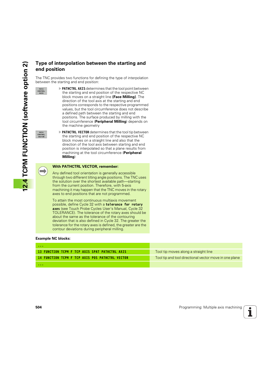 4 tcpm function (sof tw ar e o ption 2) | HEIDENHAIN iTNC 530 (60642x-03) User Manual | Page 504 / 735