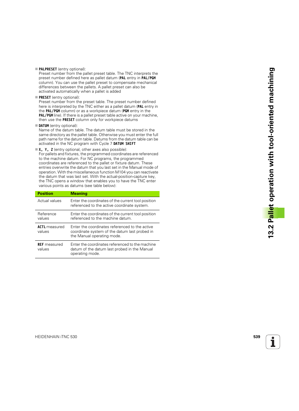 HEIDENHAIN iTNC 530 (60642x-03) User Manual | Page 539 / 735