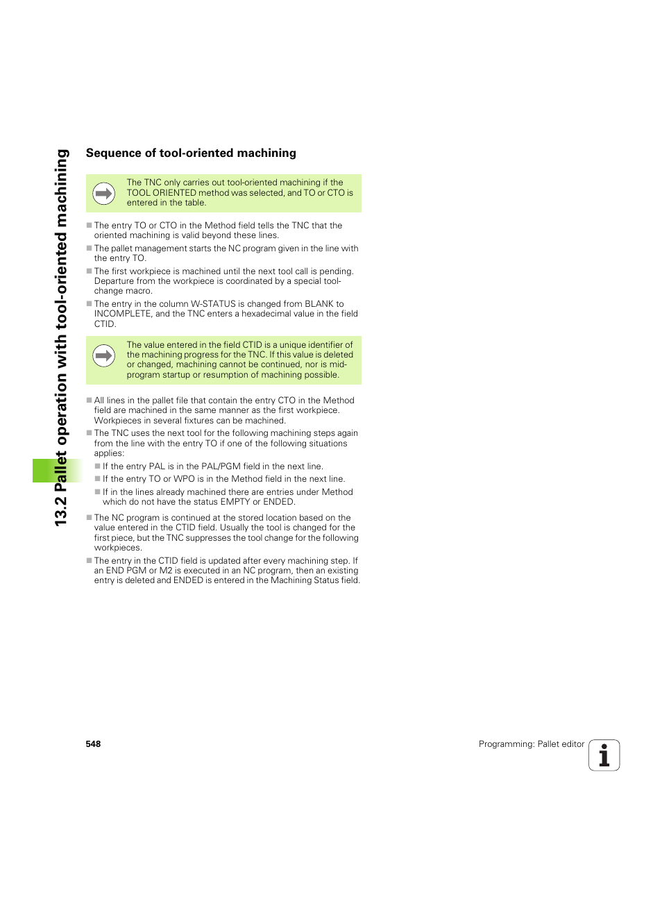 Sequence of tool-oriented machining | HEIDENHAIN iTNC 530 (60642x-03) User Manual | Page 548 / 735