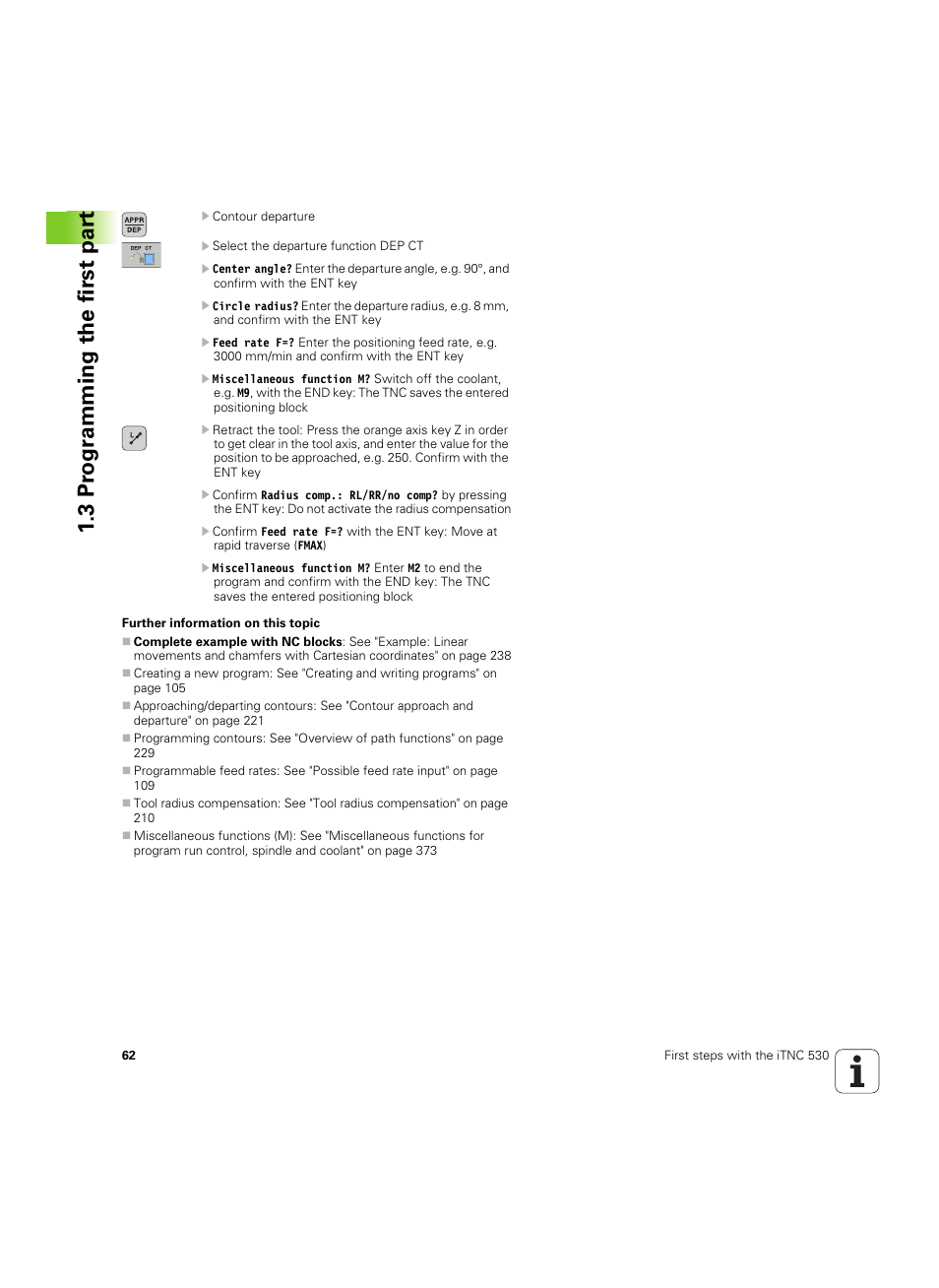 3 pr ogr amming the first par t | HEIDENHAIN iTNC 530 (60642x-03) User Manual | Page 62 / 735