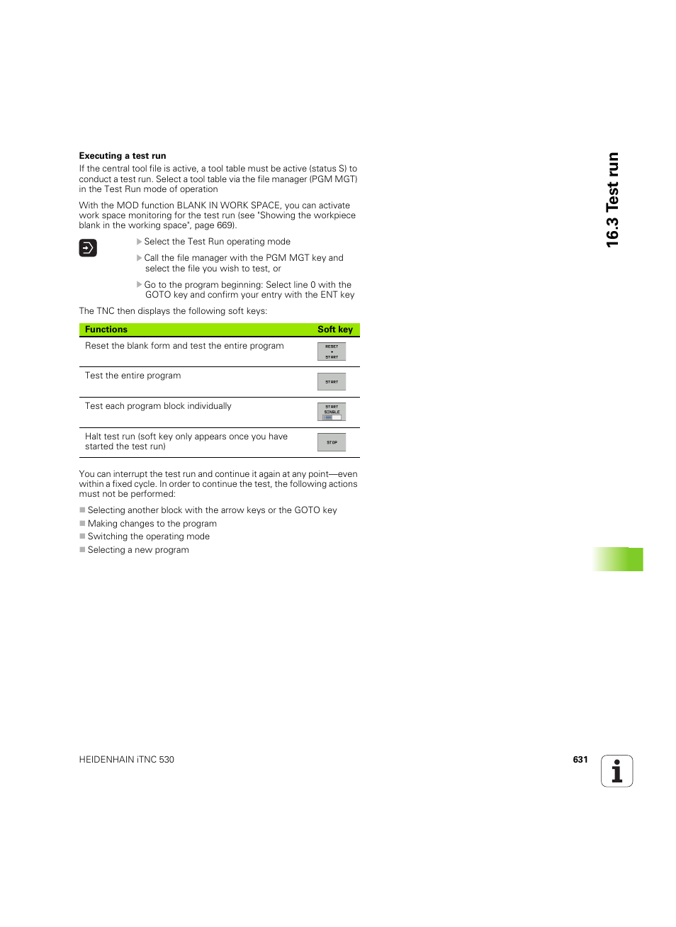 3 t e st r u n | HEIDENHAIN iTNC 530 (60642x-03) User Manual | Page 631 / 735