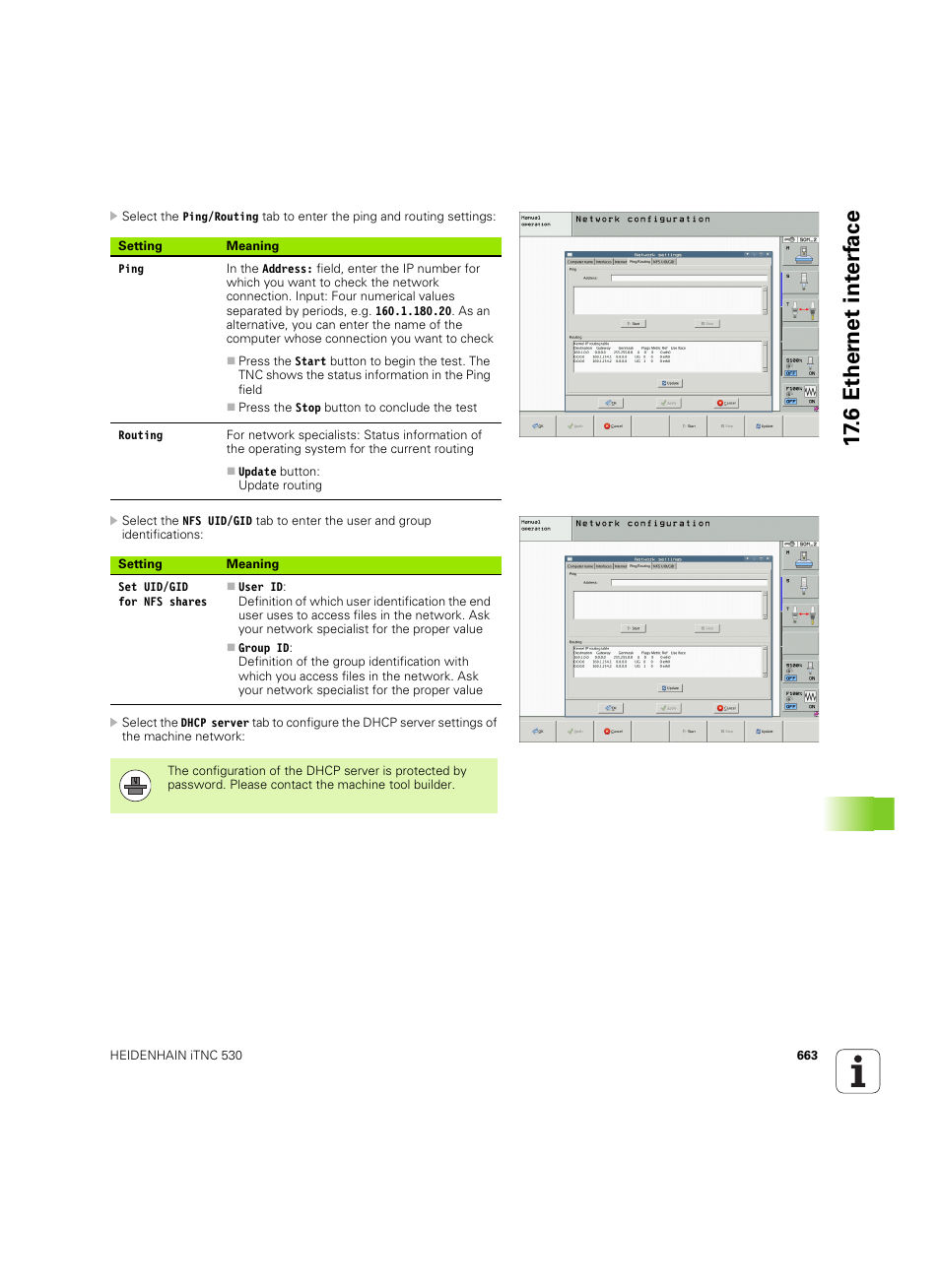 6 ether n et int e rf ace | HEIDENHAIN iTNC 530 (60642x-03) User Manual | Page 663 / 735