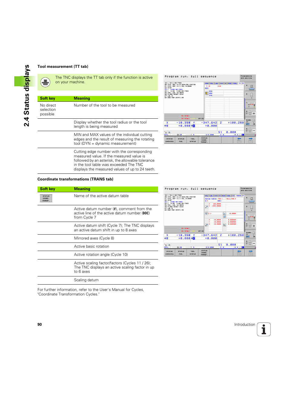 4 stat us displa ys | HEIDENHAIN iTNC 530 (60642x-03) User Manual | Page 90 / 735