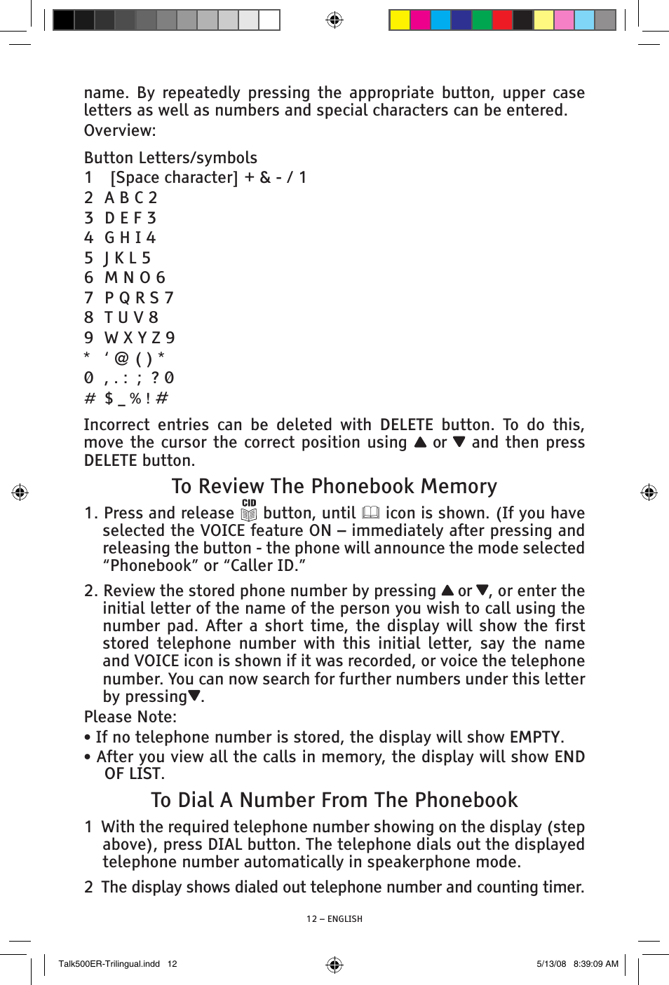 ClearSounds TALK500 ER User Manual | Page 12 / 64