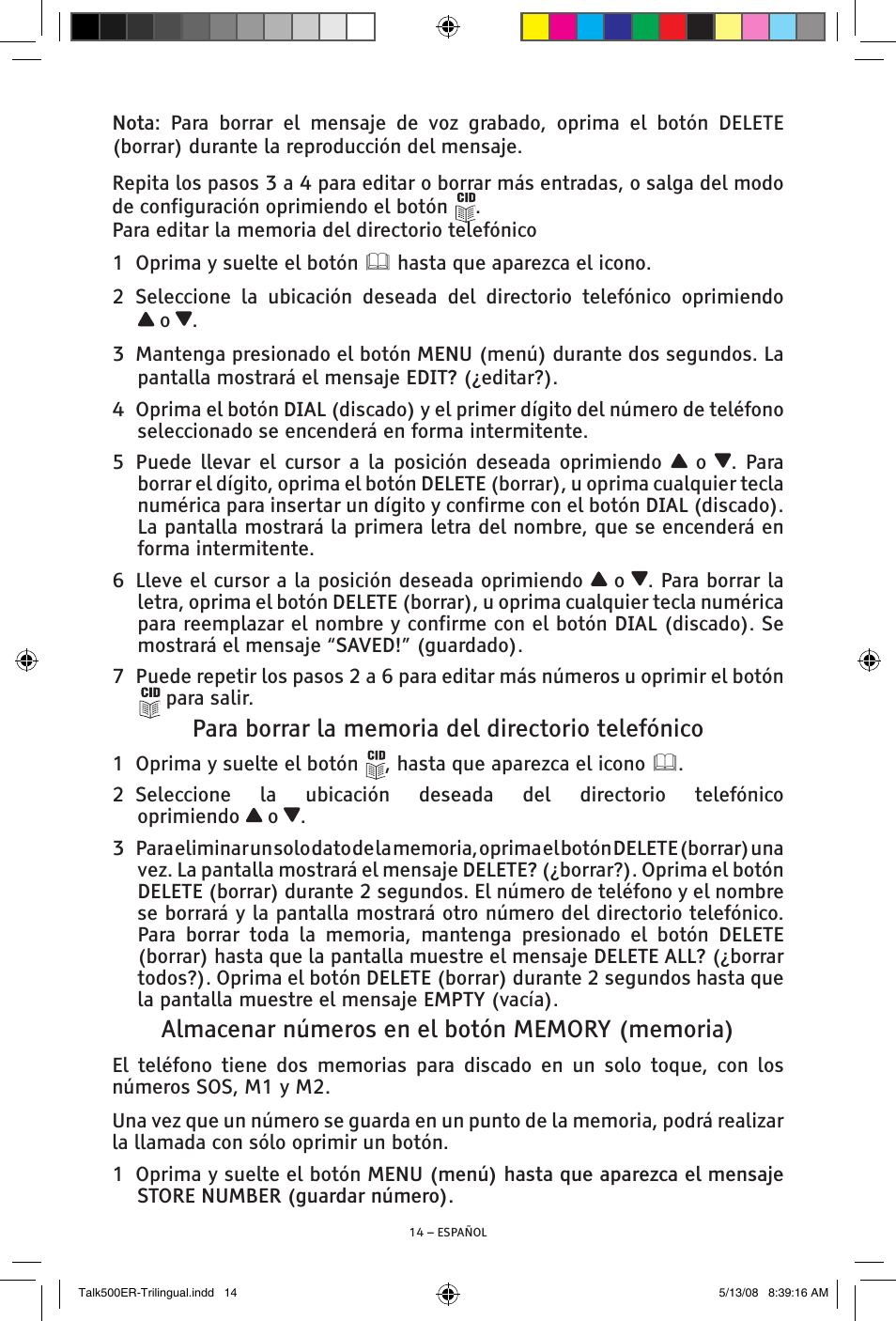 ClearSounds TALK500 ER User Manual | Page 34 / 64