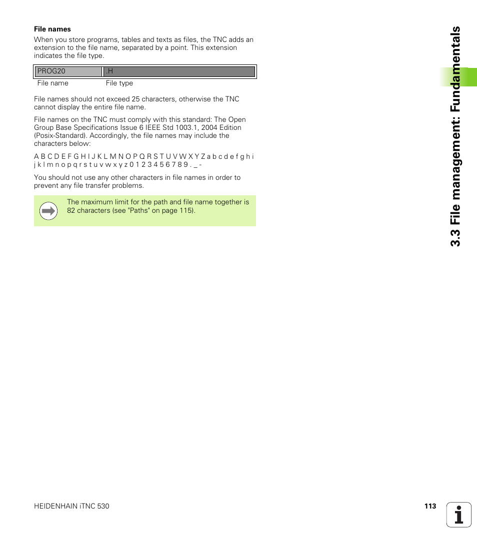 3 file manag e ment: f undamentals | HEIDENHAIN iTNC 530 (60642x-03) ISO programming User Manual | Page 113 / 656