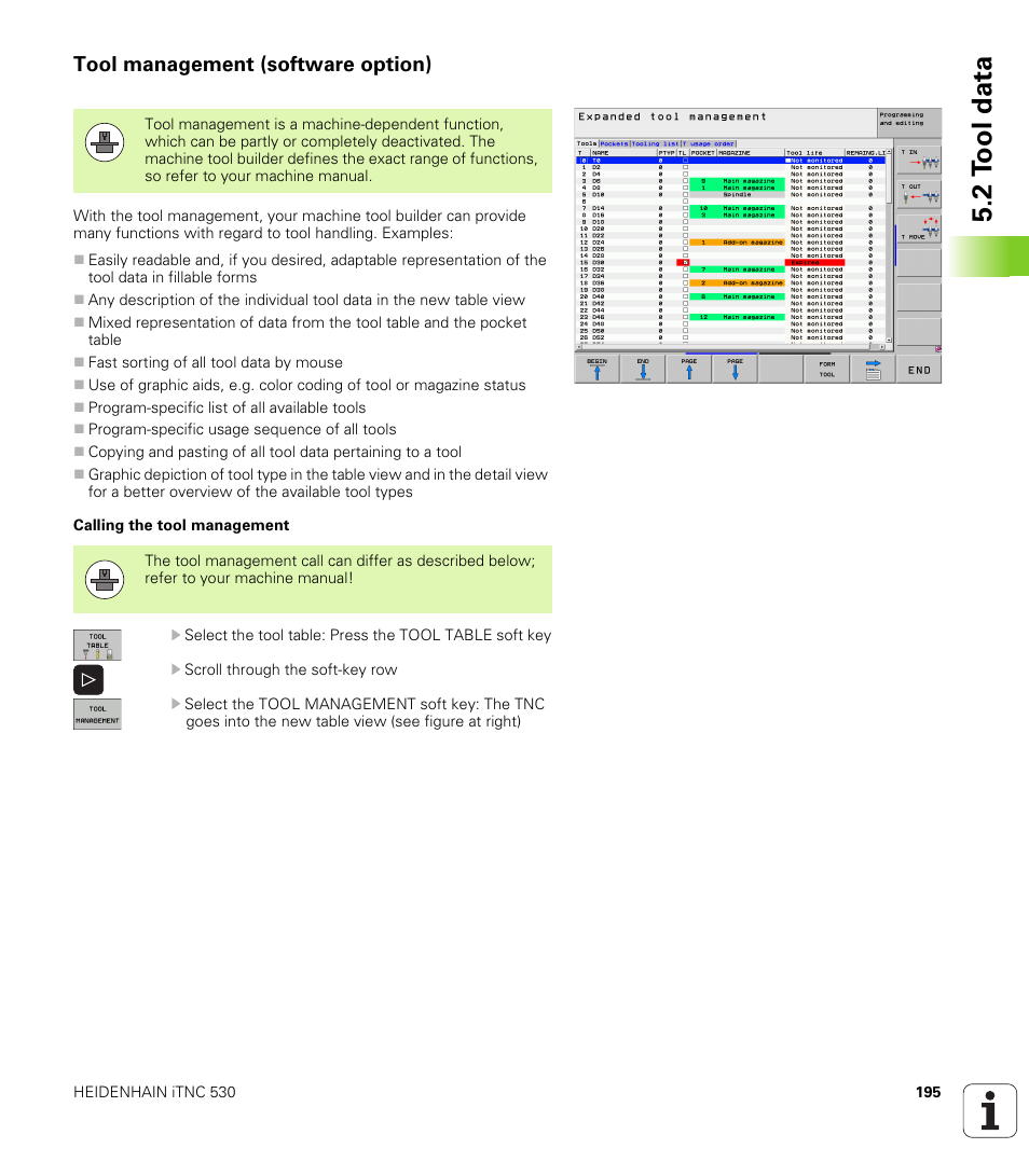 Tool management (software option), 2 t ool data | HEIDENHAIN iTNC 530 (60642x-03) ISO programming User Manual | Page 195 / 656
