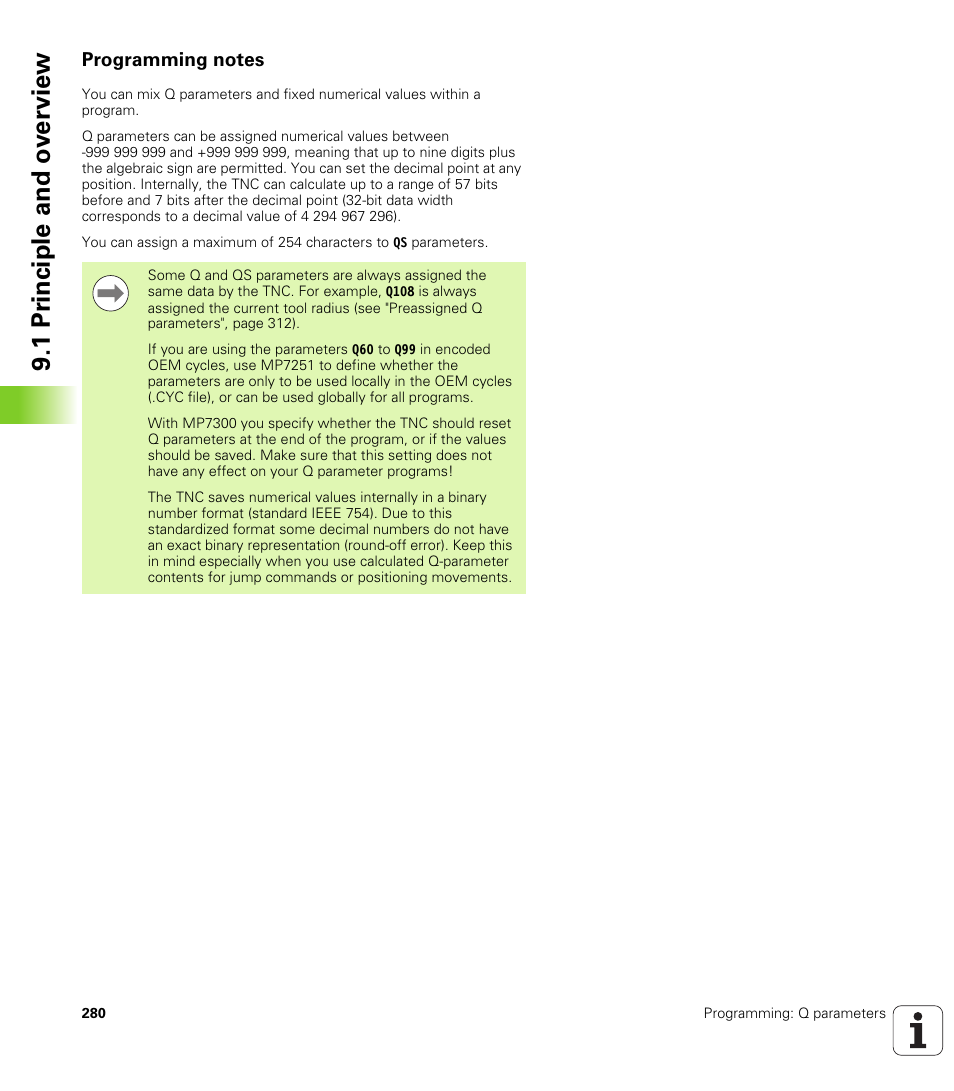 Programming notes, 1 pr inciple and o v erview | HEIDENHAIN iTNC 530 (60642x-03) ISO programming User Manual | Page 280 / 656