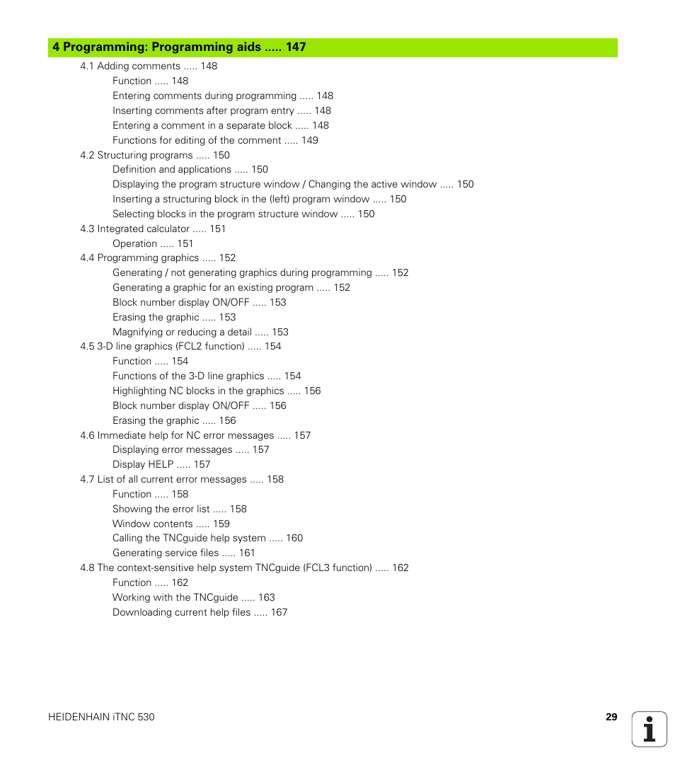 4 programming: programming aids | HEIDENHAIN iTNC 530 (60642x-03) ISO programming User Manual | Page 29 / 656