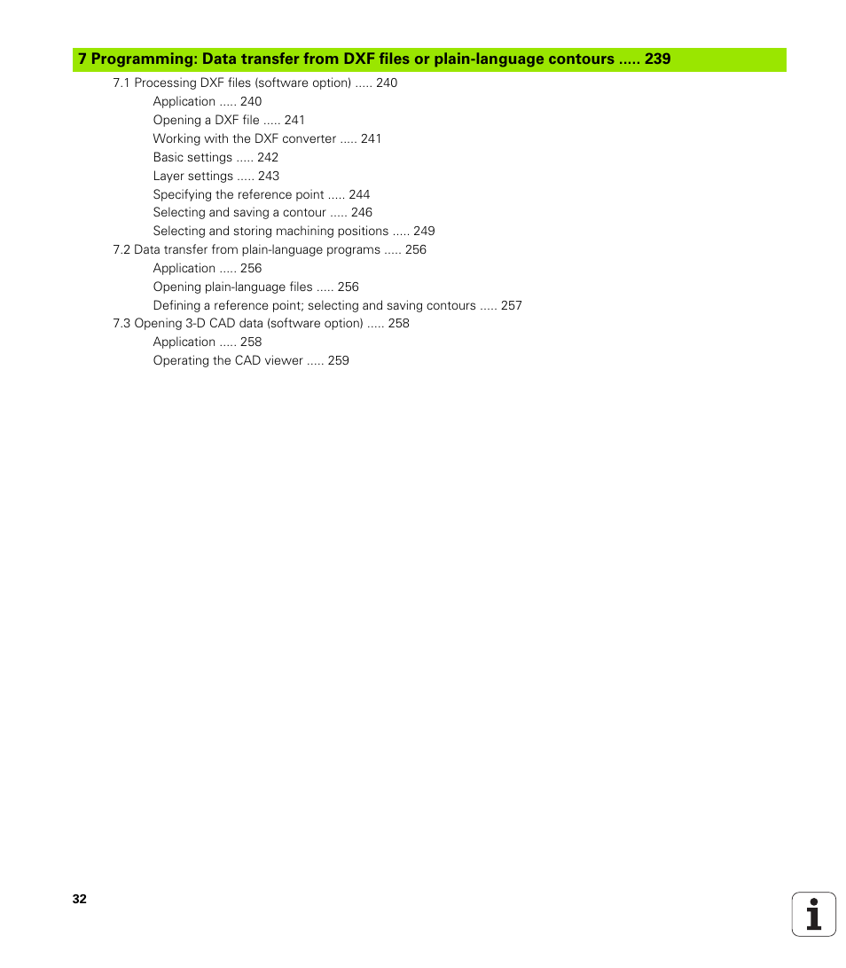 HEIDENHAIN iTNC 530 (60642x-03) ISO programming User Manual | Page 32 / 656