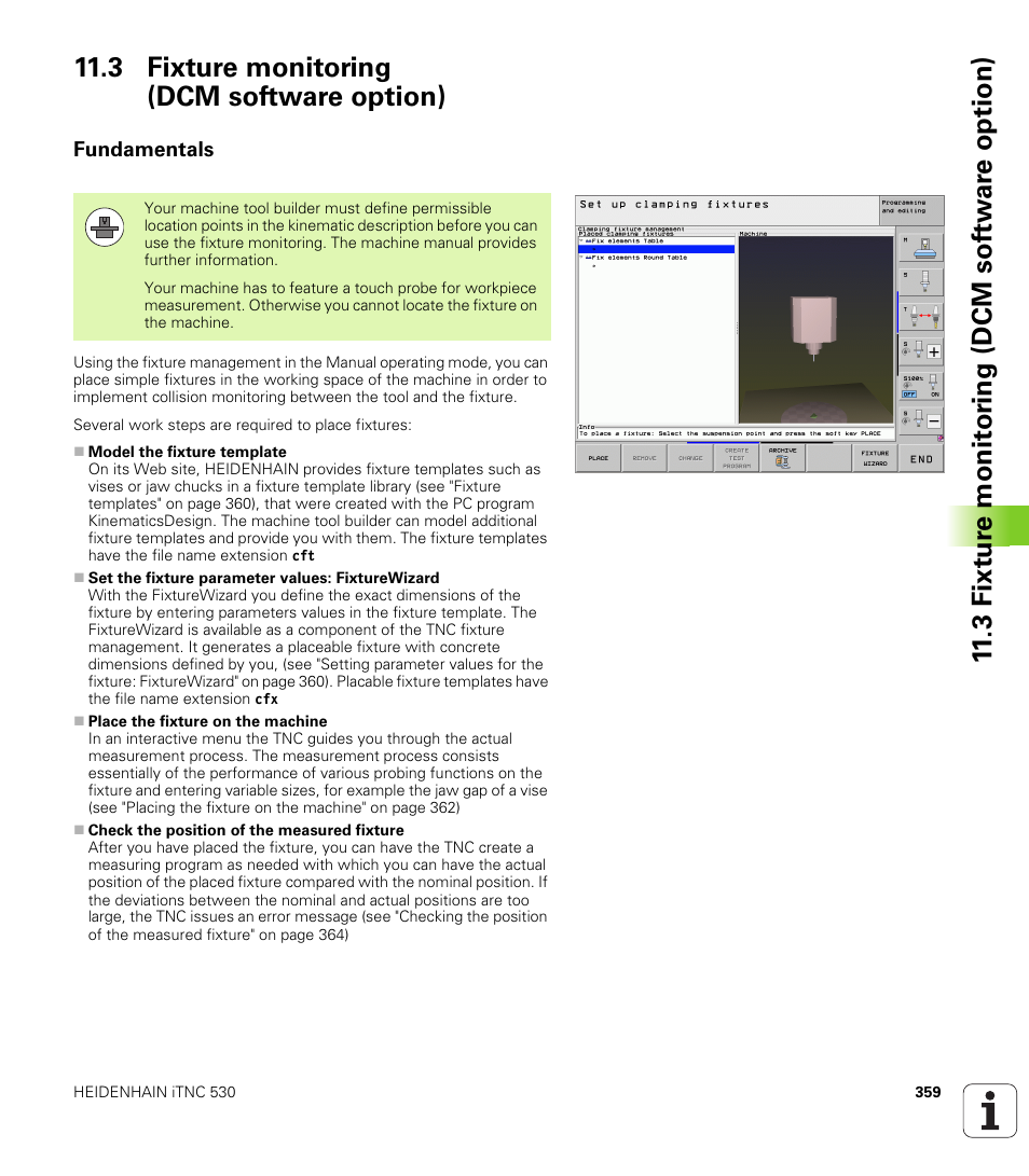 3 fixture monitoring (dcm software option), Fundamentals | HEIDENHAIN iTNC 530 (60642x-03) ISO programming User Manual | Page 359 / 656