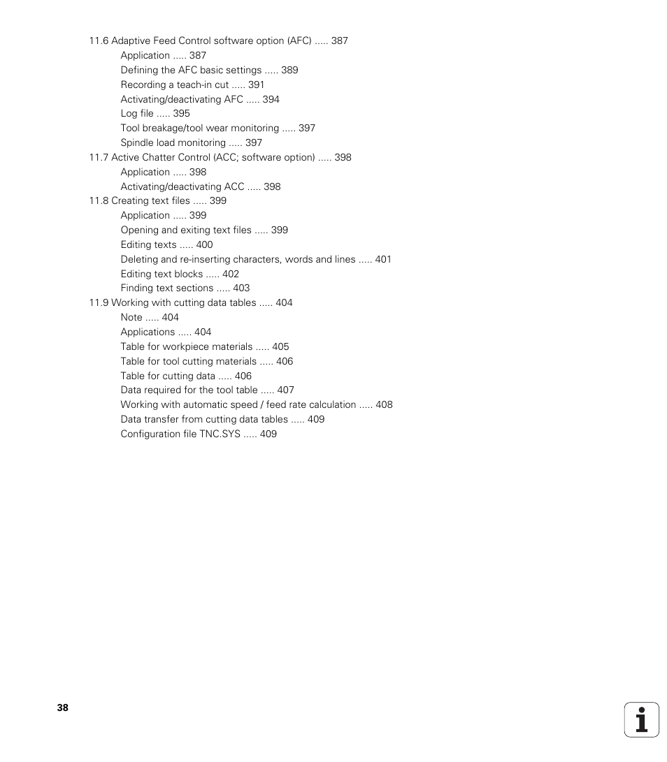HEIDENHAIN iTNC 530 (60642x-03) ISO programming User Manual | Page 38 / 656
