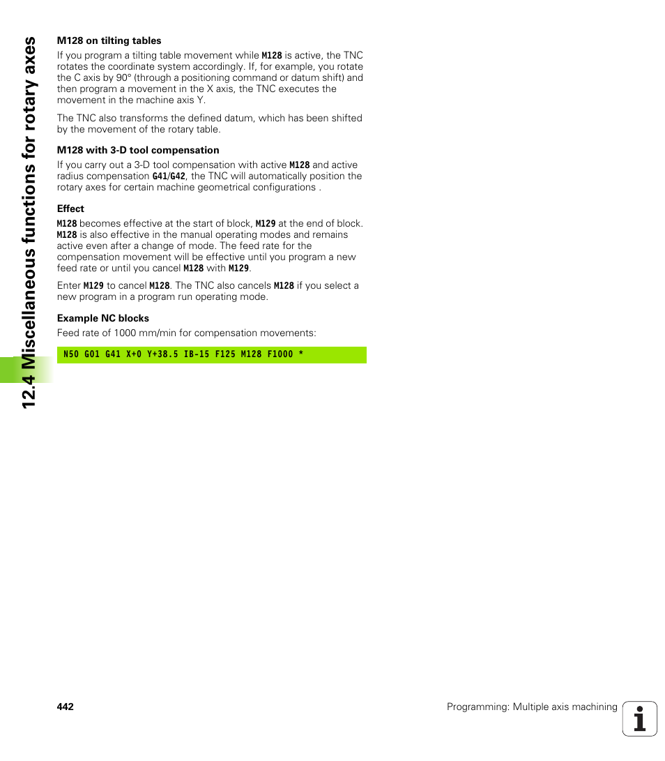 HEIDENHAIN iTNC 530 (60642x-03) ISO programming User Manual | Page 442 / 656