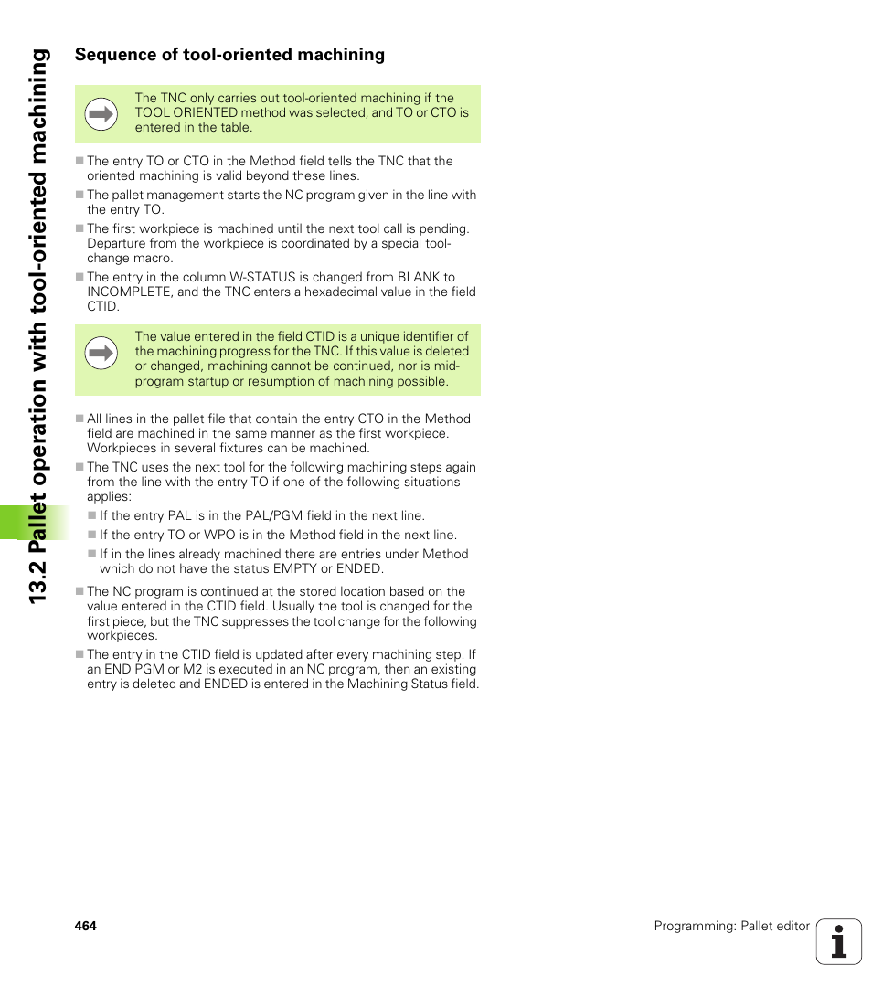Sequence of tool-oriented machining | HEIDENHAIN iTNC 530 (60642x-03) ISO programming User Manual | Page 464 / 656