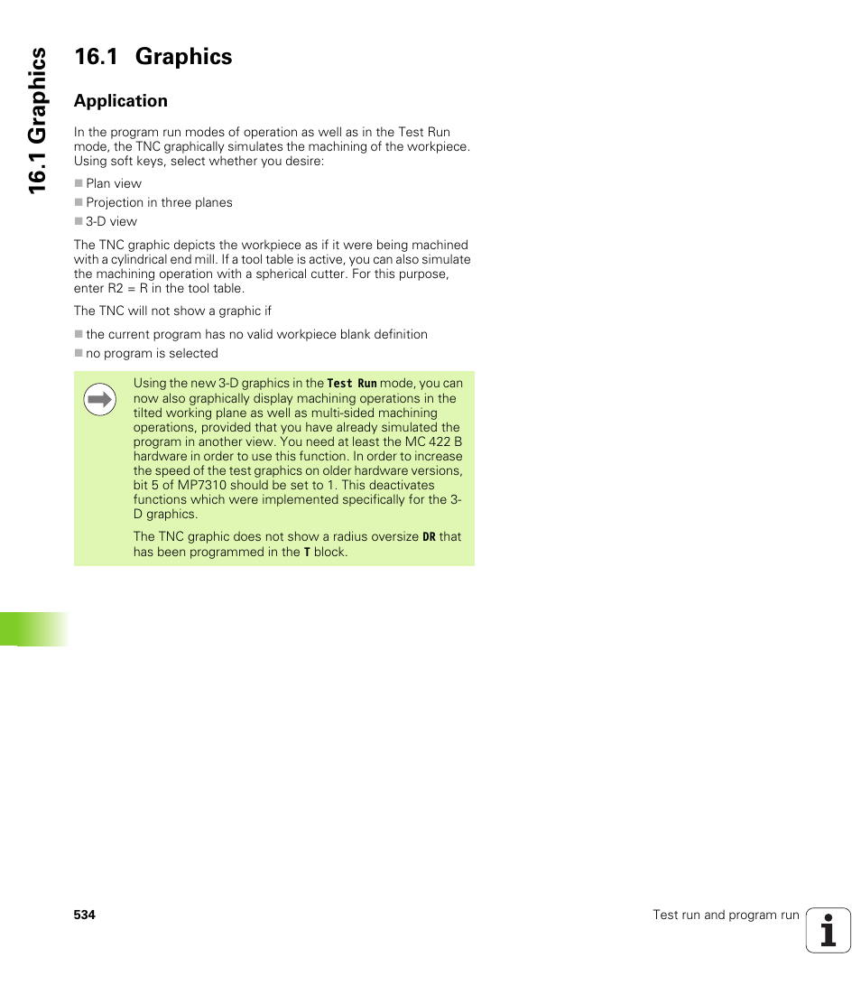 1 graphics, Application, 1 gr aphics 16.1 graphics | HEIDENHAIN iTNC 530 (60642x-03) ISO programming User Manual | Page 534 / 656