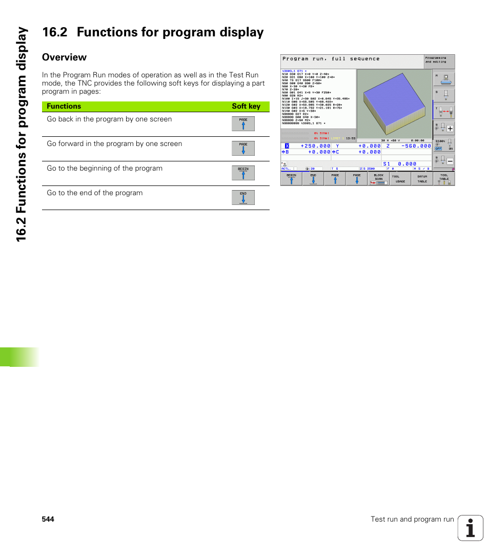 2 functions for program display, Overview | HEIDENHAIN iTNC 530 (60642x-03) ISO programming User Manual | Page 544 / 656
